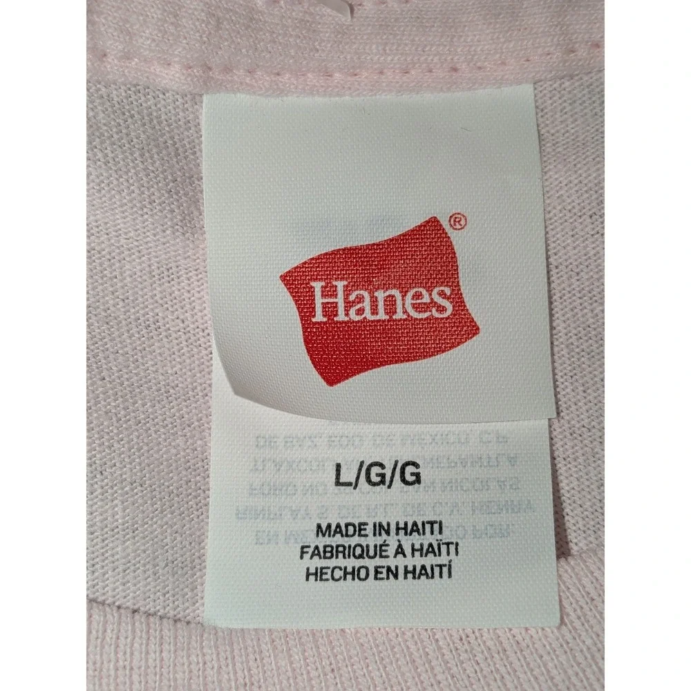 Hanes Georgia Bulldogs Pink Graphic T-Shirt Large UGA Short Sleeve Cotton NWOT‎